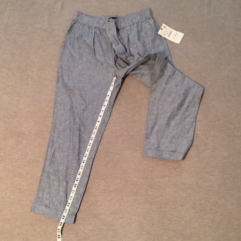 Zara Linen Chambray Pants with bow, size M - Picture 4 of 6